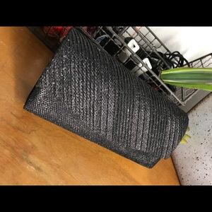 Black Glitter Clutch Purse
